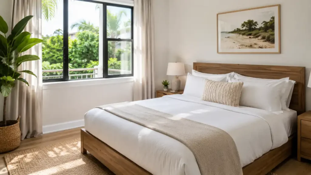 Airbnb Turnaround Cleaning in Victoria, TX - What Hosts Need to Know 9 Professional Airbnb turnaround cleaning service in Victoria TX, freshly made guest bedroom