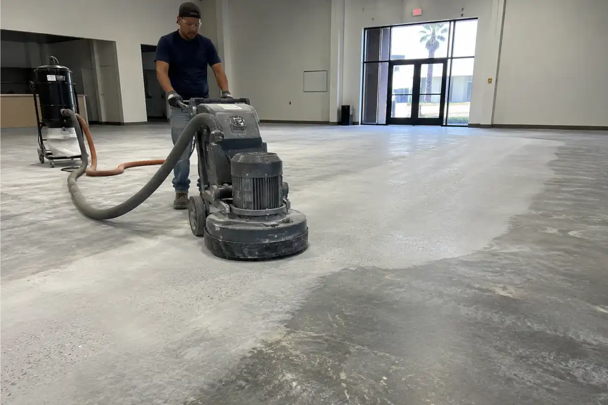 Epoxy floor installation South Texas, concrete surface preparation before epoxy coating